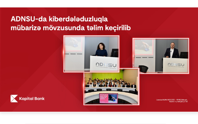 "Kapital Bank" ADNSU-da təlim keçirib